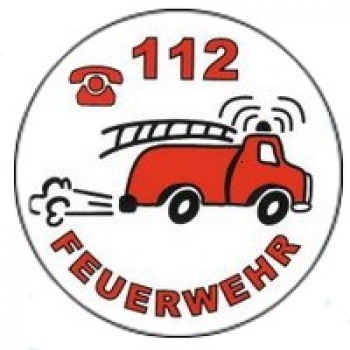 Aufkleber Feuerwehrauto 112