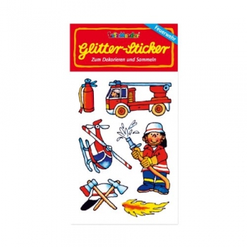 Glitter-Sticker Feuerwehr