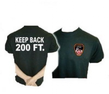 T-Shirt FDNY-Emblem, KEEP BACK - 200 FT.