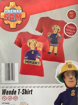 T-Shirt Kinder Wende Feuerwehrmann Sam Gr. 86/92